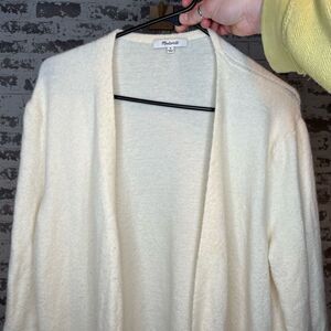 Madewell | women cream merino wool alpaca cardigan sweater